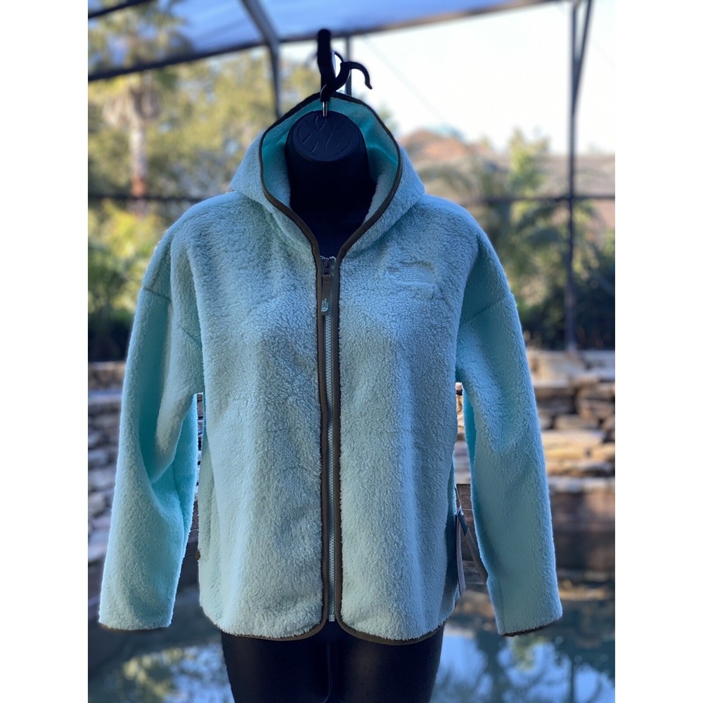 The North Face Girls' Blue Fleece Hoodie Jacket Size L - New with Tags
